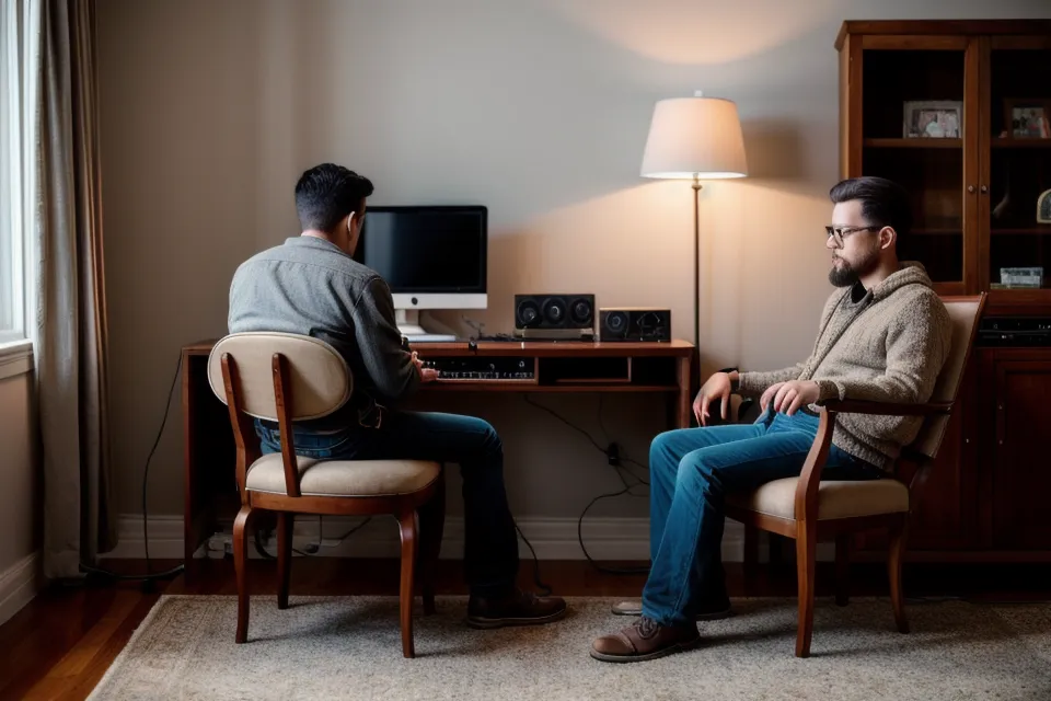 Réglage du bouton de gain sur une interface audio, étape clé d'une configuration home studio à petit budget