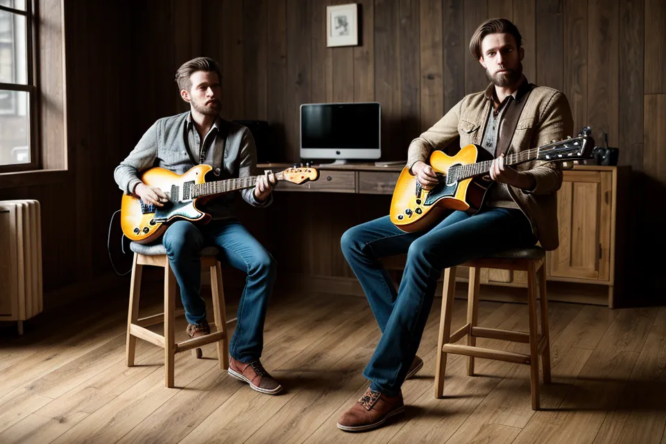 Gros plan sur les doigts d'un débutant en guitare pressant les cordes en nickel, un des défis de la routine musicale
